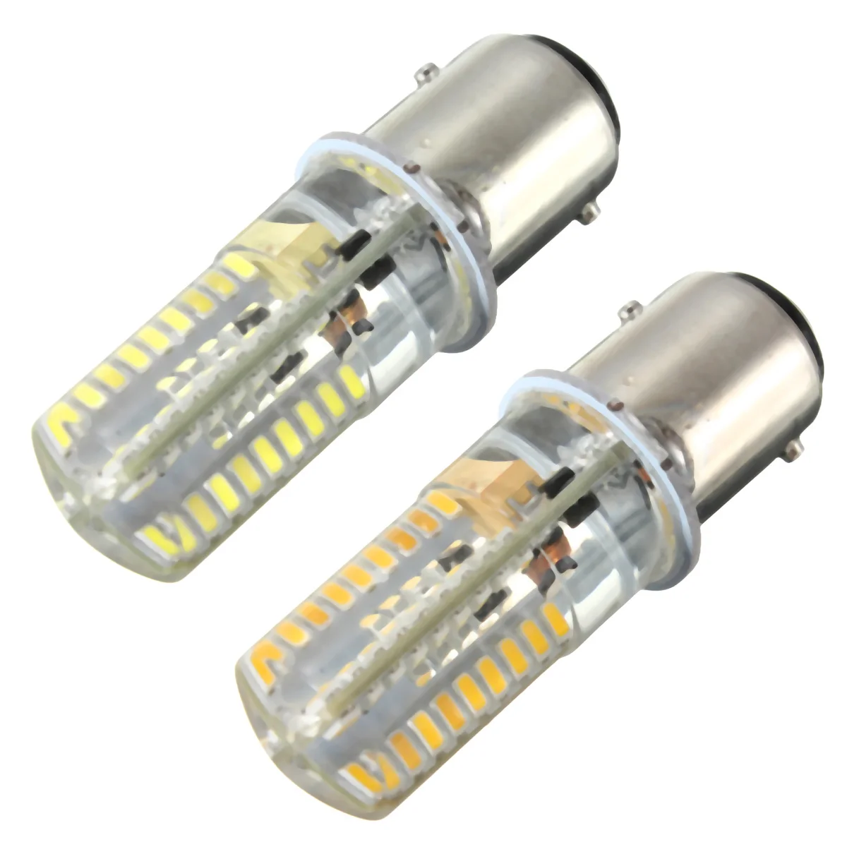 Новое поступление BAY15D 1157 72 светодиодный 3014 SMD силиконовый Кристалл Морской Свет Лодка Лампа AC/DC12-24V Теплый чистый белый