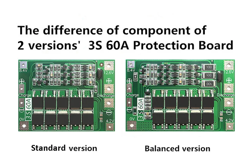 3S 60A литий-ионная батарея зарядное устройство защиты PCB BMS плата 11,1 В 12,6 в Lipo ячейка модуль для бурильного двигателя с балансировкой