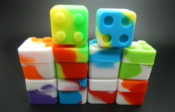 

Colorful Wax Silicone Jars Dab Wax Container 7ML Silicone Box Wax Containers Square Silicone Jars Container Free Shipping