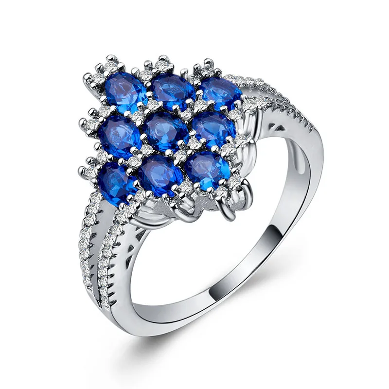 

Emerald diamond ring Zircon ring plated with 925 silver Gold costume jewelry Luxury jewelry vintage jewelry Woman's earringsB874