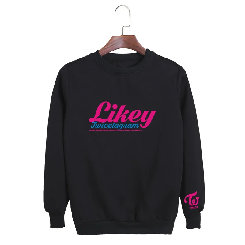 Толстовка с капюшоном KPOP Twicetagram Album Likey хлопковая толстовка круглым вырезом