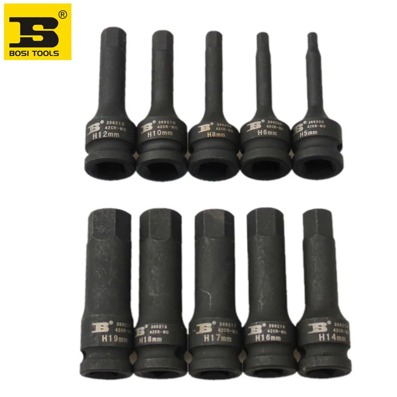 

BOSI 1/2" Drive Grey Pneumatic Hex Driver Socket