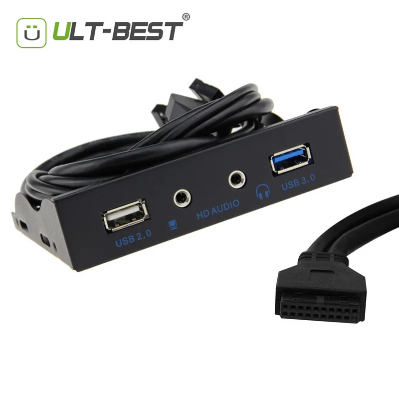 Ult-أفضل قوس اللوحة 20pin usb 3.0 لوحة الجبهة مع الصوت ل usb 3.0 + usb 2.0 hub محول الكابل ل 3.5 \ Ult-أفضل قوس اللوحة 20pin usb 3.0 لوحة الجبهة مع الصوت ل usb 3.0 + usb 2.0 hub محول الكابل ل 3.5 \