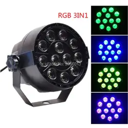 DJ проектор для дискотека RGB 3IN1 светодиодный плоский Портативный мини сценический мигающий свет 12 Светодиодный s RGB смешивания Цвет этап