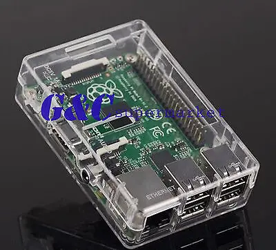 

Transparent Clear Case Boxes Raspberry Pi 2 B Case Cover Enclosure Box ABS V2