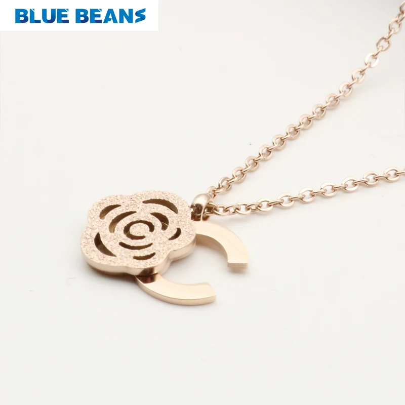 Модное женское ожерелье с розовым цветком oorbellen кулоны collier femme ювелирное изделие