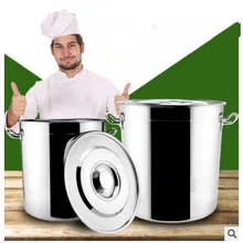 Высококачественные патрубки из нержавеющей стали 30 см~ 60 см 2,5 мм толщина супа ведро большой емкости гостиничная кухонная утварь