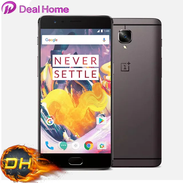 Оригинал oneplus 3 t a3010 мобильный телефон 4 г lte snapdragon 821 5.5 "Android 6.0 6 Г RAM 64 Г ROM Отпечатков Пальцев ID NFC 16MP Камера