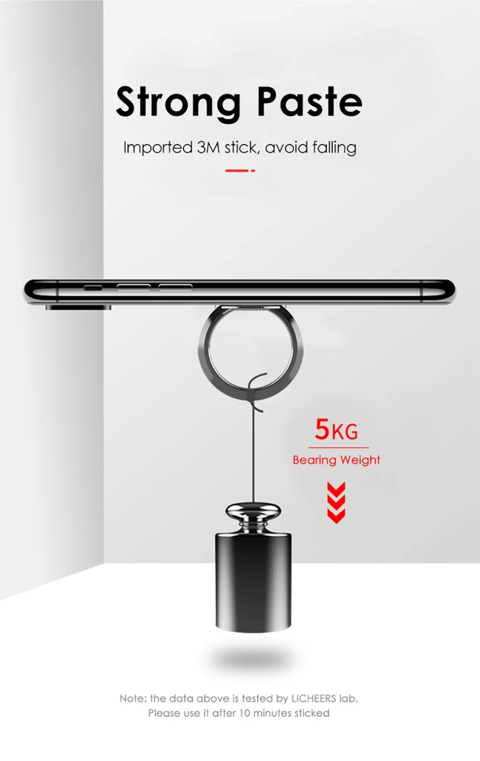 LINGCHEN двойное кольцо-держатель для iPhone Xs Max X samsung S10, держатель для телефона, магнитное кольцо-держатель для мобильного телефона в автомобиле