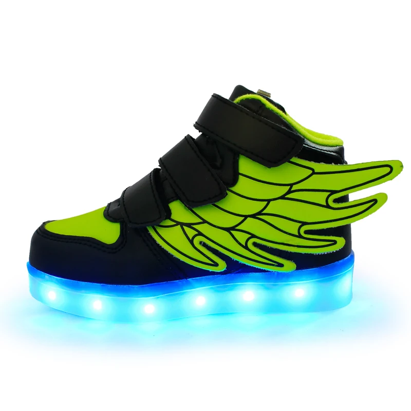 STRONGSHE/детская обувь с подсветкой для мальчиков и девочек; Повседневная светодиодная обувь для детей; usb зарядка; Светодиодный светильник; 3 цвета; детская обувь