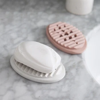 

Newest Silicone Flexible Bathroom Shower Storage Plate Stand Soap Holder Dish Hollow Dishes 88