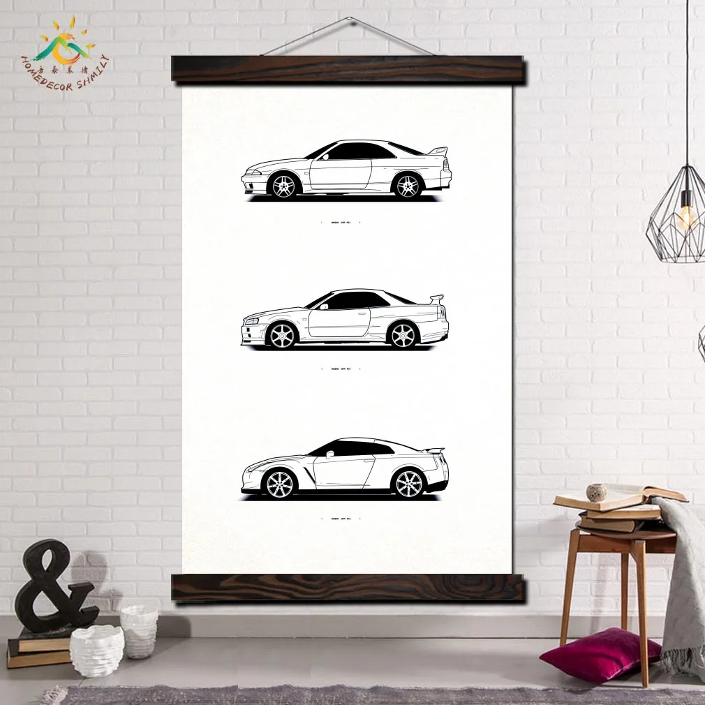 

Nissan GTR Car Wall Art Canvas Prints Painting Frame Scroll Painting Hanging Poster Decorative Picture Art Print Wall Poster
