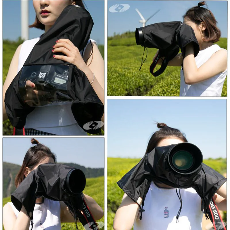 

Roadfisher Waterproof Rainproof Dustproof DSLR Camera Photography Rain Cover Raincover Sleeve For Canon 5D 7D Nikon Sony Lens