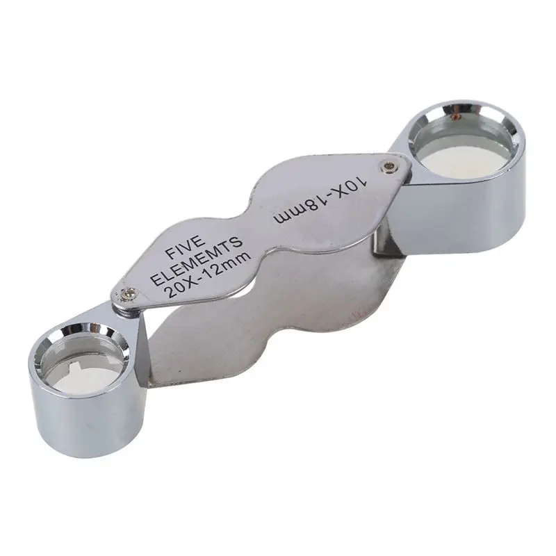 

GYTB 10x Magnifying Magnifier Glass Jewellers Eye Foldable Jewelry Loop Loupe