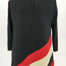 Весна завод плиссированные Повседневное кисточкой Длинные полосатые водолазка Дизайн Топы корректирующие