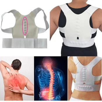 Magnetic Posture Corrector Back Brace Belt Corrective Therapy Corset Lumbar Support Straight for Male Female