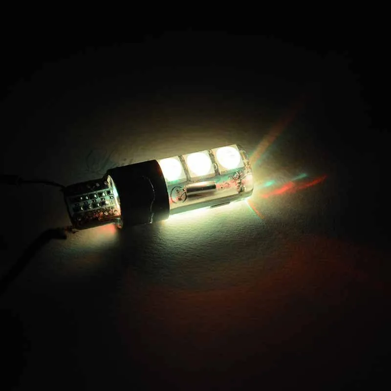 Leites 2pcs Super Led 5050 6SMD RGBW T10 W5W 168 194 LED Car Lights Reading Wedge Light Lamp Flash Strobe T10 Remote Control.01