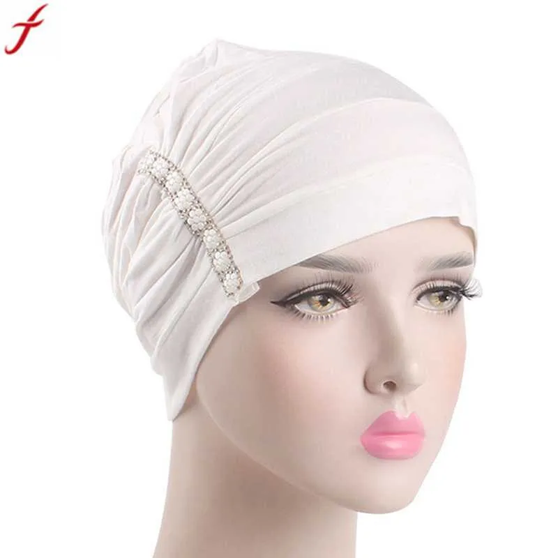 

2019 New Women's Fashion Elastic Cancer Hat Chemo Turban Muslim Winter Wrap Cap Hair Loss Head Scarf For Women bonnet femm