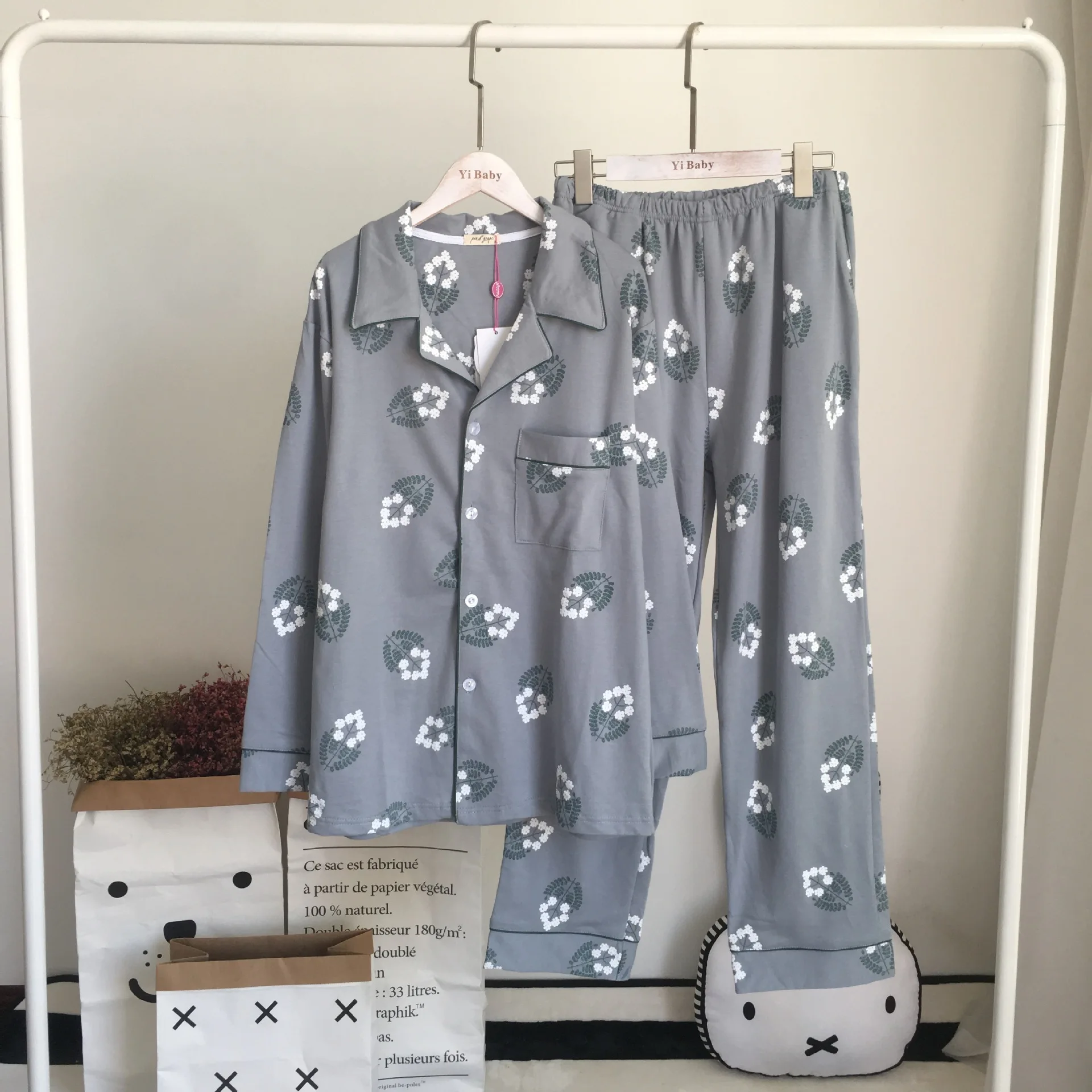 Детские пижамы, одежда для сна, пижамы для мамы и дочки, хлопковая Ночная одежда для девочек и женщин, одинаковые пижамы для семьи, семейный образ - Цвет: Серебристый
