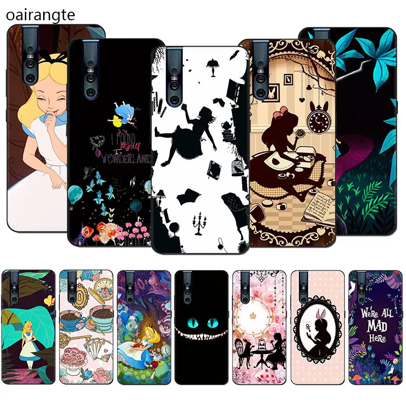 

Alice in Wonderland Silicone phone case for VIVO V15 V11 Pro V9 V7 V5 Y17 Y55s Y69 Y71 Y81s Y91C Y93 Y66 X9s