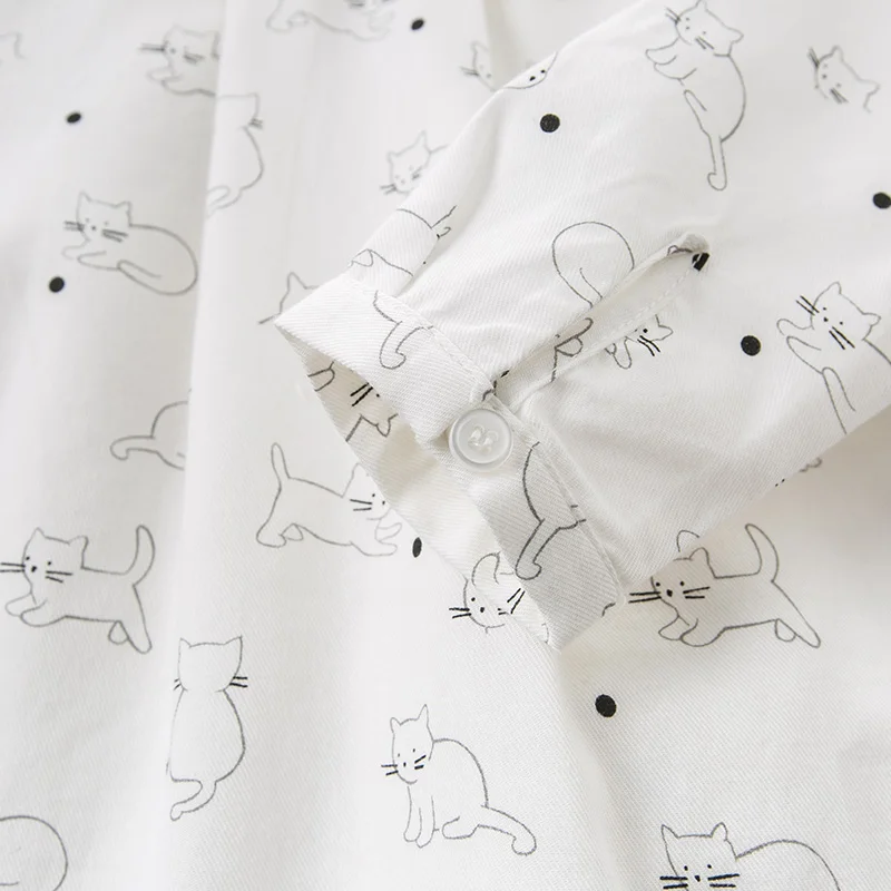 DB11449 dave bella/Осенняя белая рубашка с принтом для маленьких девочек; топы для малышей; Детские футболки; одежда с длинными рукавами