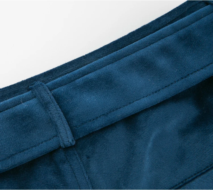 MOFFI повседневные короткие штаны 2018 осень и зима новые женские гофрированные синие бархатные модные шорты женские зимние шорты 171173