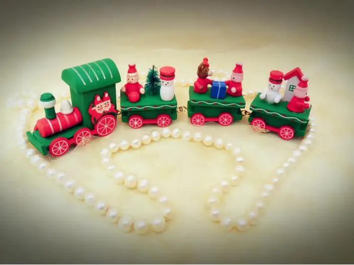 1 шт. Рождественское украшение для дома маленький поезд популярные деревянные поезд декоративные рождественские украшения Новогодние принадлежности