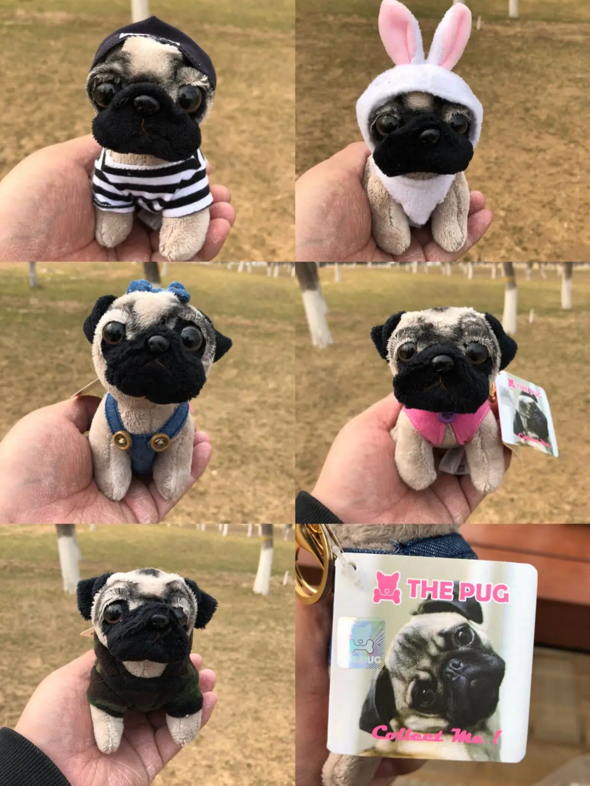 Милые подтяжки из джинсовой ткани Shar Pei Pug плюшевая игрушка Рождественские