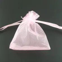Бесплатный shiipng! 500 шт./лот Розовый органзы Ювелирные изделия/мешок ничья String9x7cm