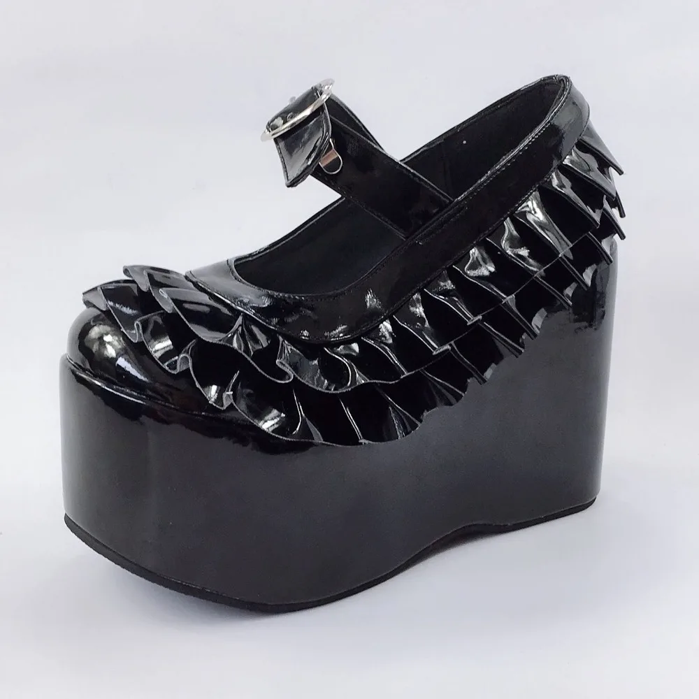 12cm-High-Heels-Black-Rocking-Horse-Style-Ruffles-Lolita-High-Platform-Shoes-Japanese-Harajuku-Cosplay-Lolita-2