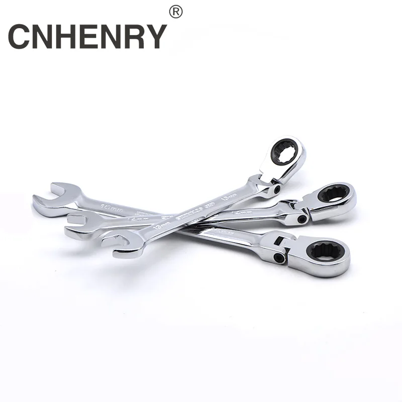 유연한 헤드 래칫 렌치 키 래칫 스패너 크롬 렌치 범용 키 핸드 툴, 자동차 수리 도구, 10mm