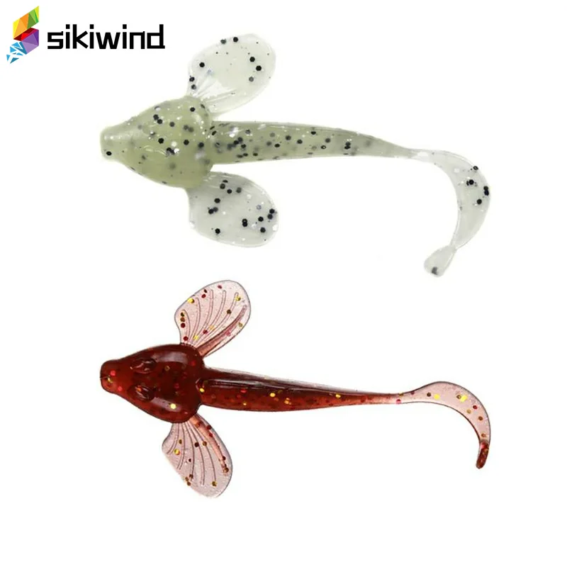 

6pcs Fishing lure 10cm 5.5g Soft PVC Imitated Baby Doll Shape Fishing Lures Coiling Tail Carp Swing Bait Fishing Tackles