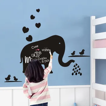 

Moveable cute elephant blackboard large stickers, creative children painting writing DIY creation cartoon animal blackboard stic