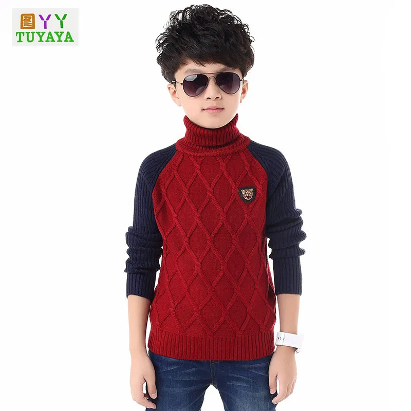 Buy Winter Warm Boys Sweaters for Kids Turtleneck
