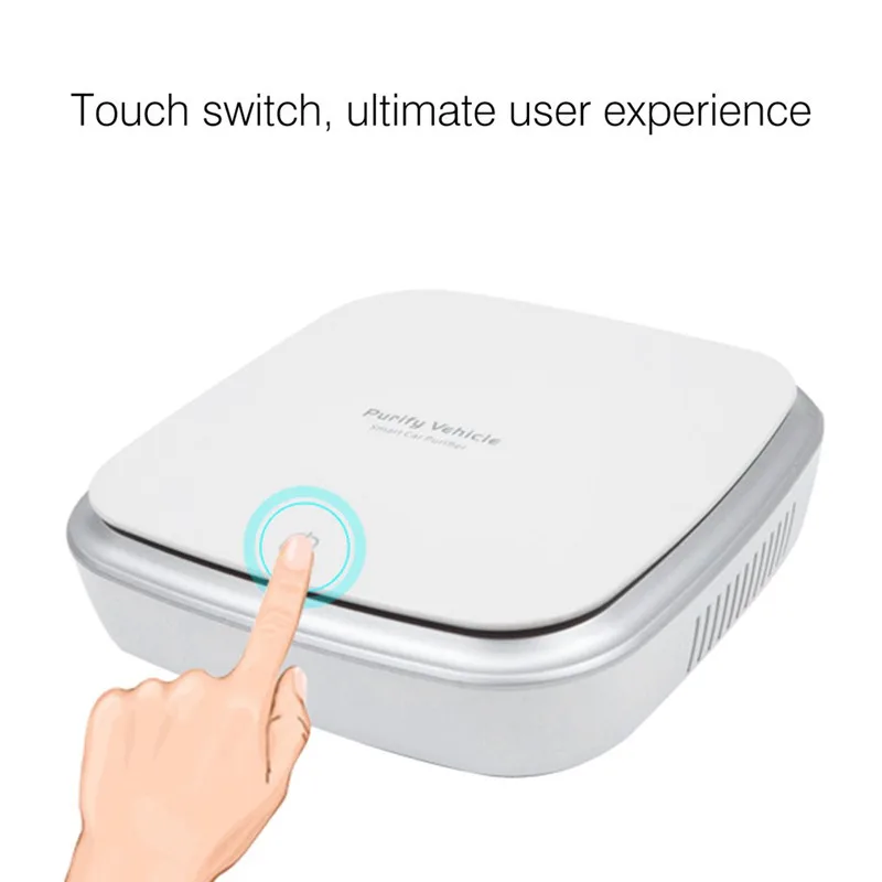 

Smart Touch Air Purifier Car Ionizer Anion Car Air Purifier Smoke Dust Remover Portable USB Air Cleaner For Car Home Use