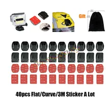 Gopro Accessories sticker 10X Curved 10X Flat Adhesive Mount 40pcs set surface fixed 3M VHB for GoPro4 3+ Xiaomi Yi SJCAM SJ4000 Gopro Accessories sticker 10X Curved 10X Flat Adhesive Mount 40pcs set surface fixed 3M VHB for GoPro4 3+ Xiaomi Yi SJCAM SJ4000