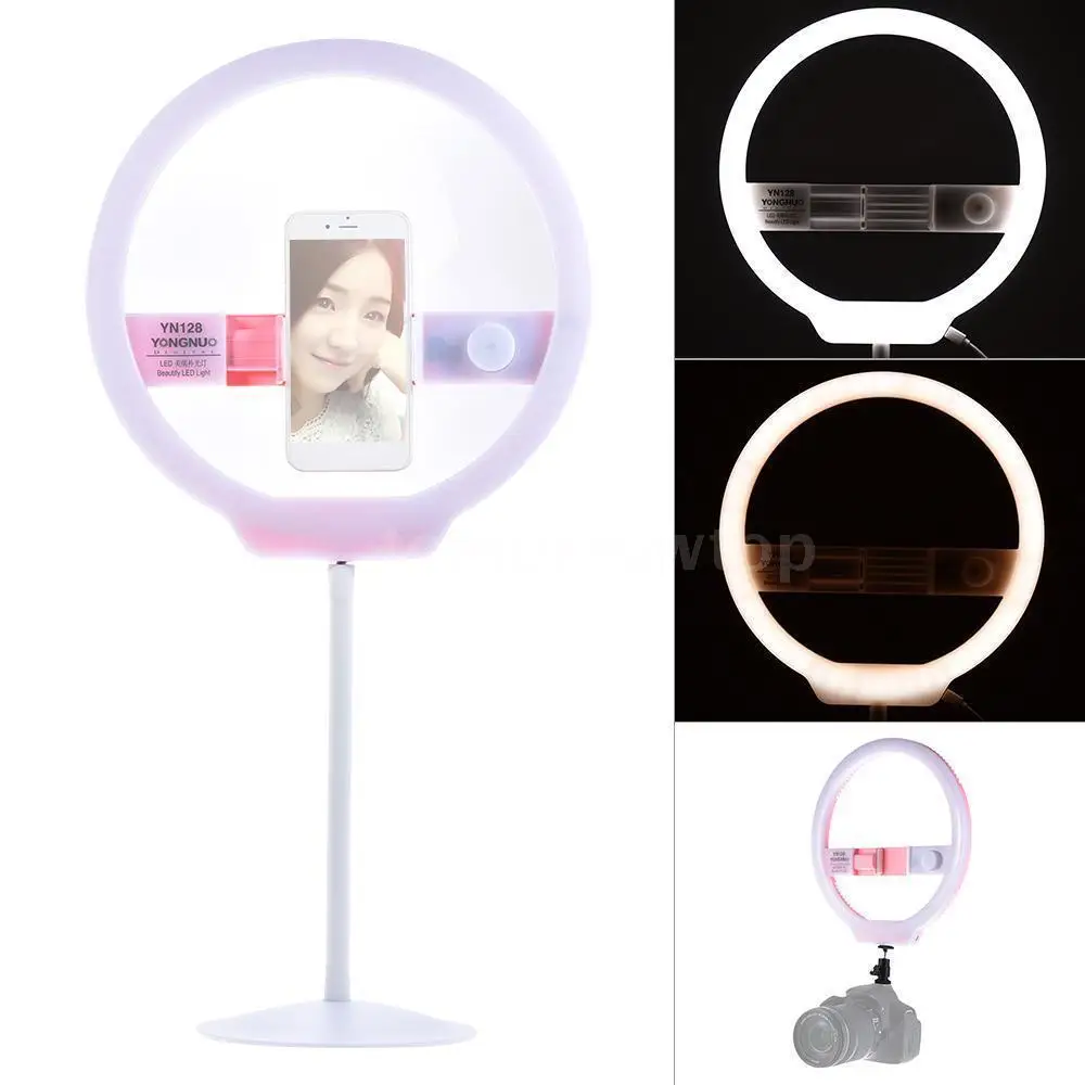YONGNUO Selfie Ring Light YN128 для iphone с регулируемой яркостью 128 шт двухцветный 3200 5500K видео