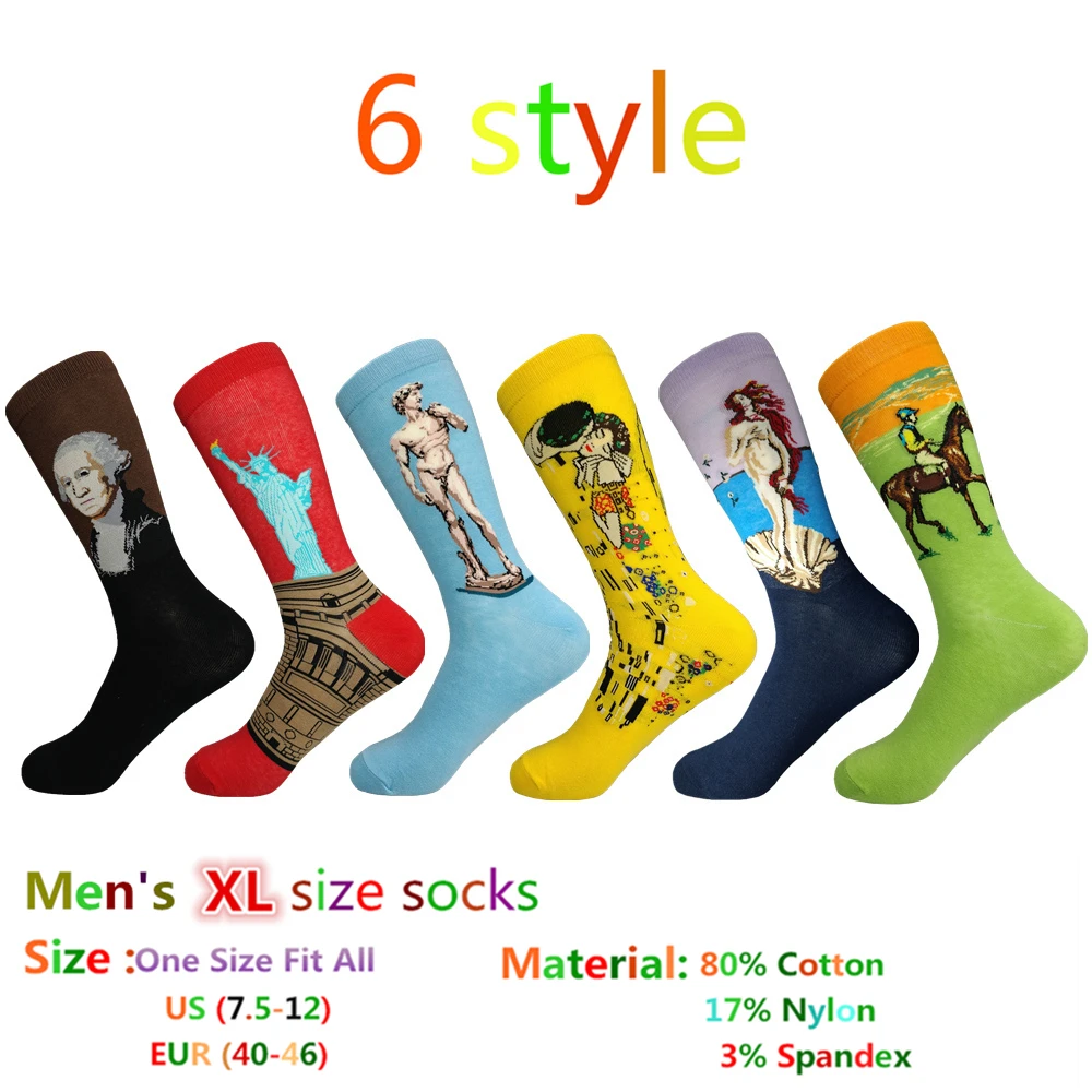 2019 Direct Selling Rushed Standard Baumwolle männer Casual Kostenloser Hohe Qualität Lieferung Socken, lustige Kleidung Socken (6 Pairs/Multi)