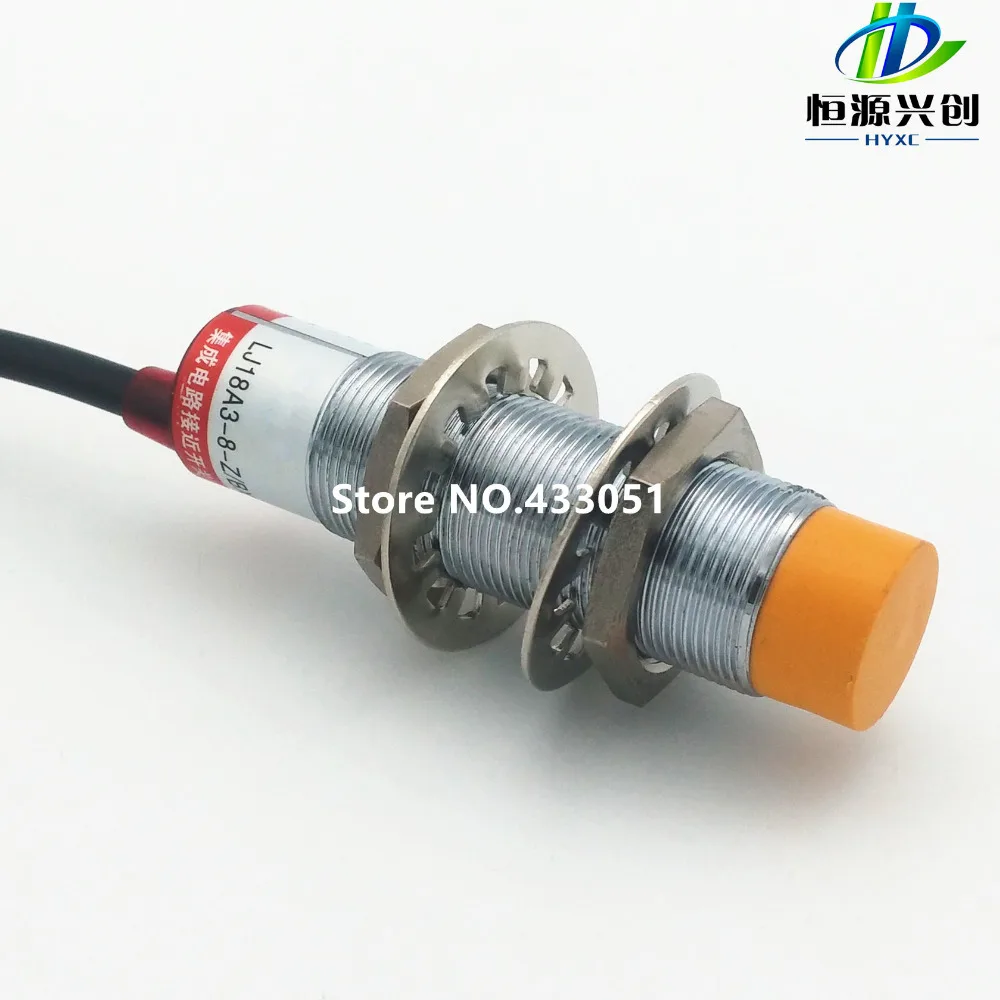 

M18 LJ18A3-8-Z/BX 8mm sensing DC NPN NO prism shape inductive Screen shield type proximity switch LJ18A3 series proximity sensor