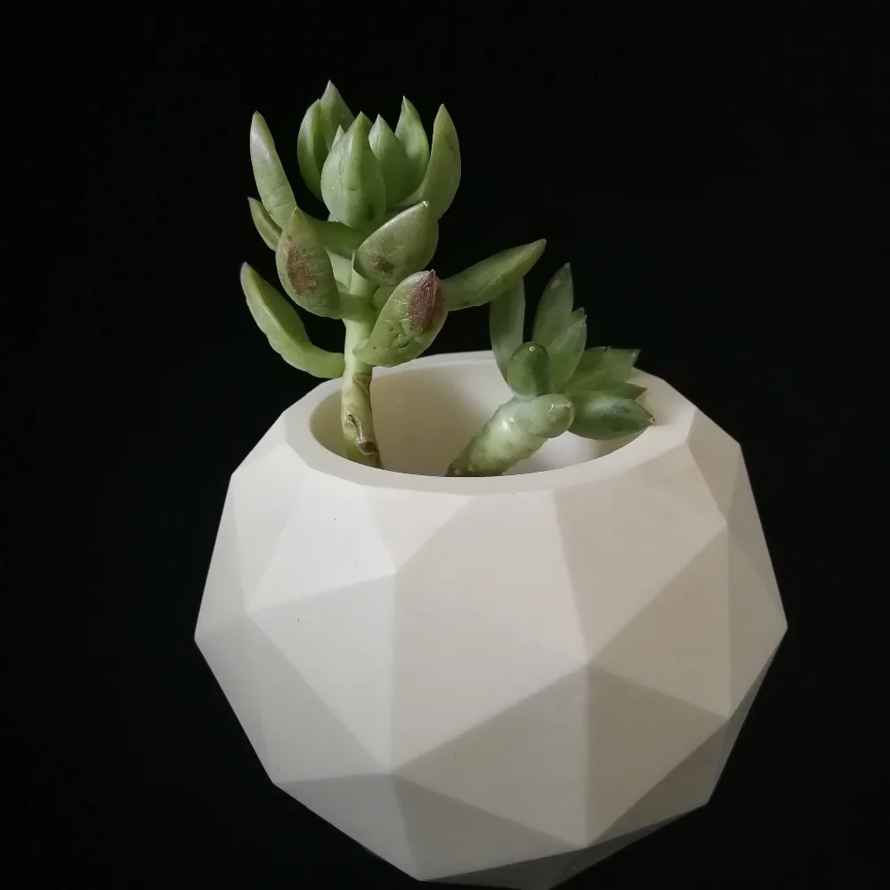 3D бетонная форма формы для ваз силикагель сад цветочный горшок силиконовая форма геодезическая Сфера средняя Свеча Плесень