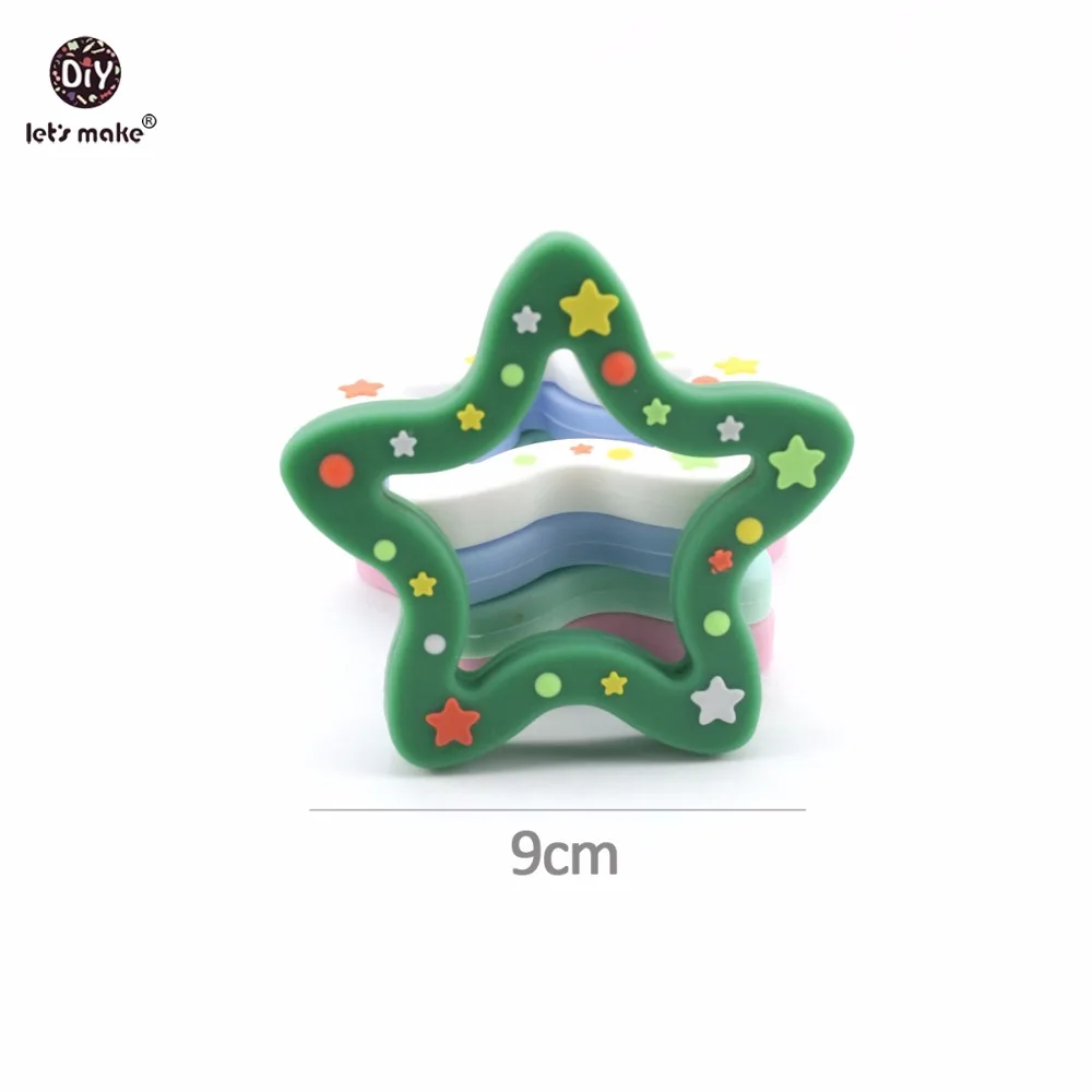 5 шт. силиконовые снежинки со звездой шт.|baby teether|teether babysilicone baby teether |