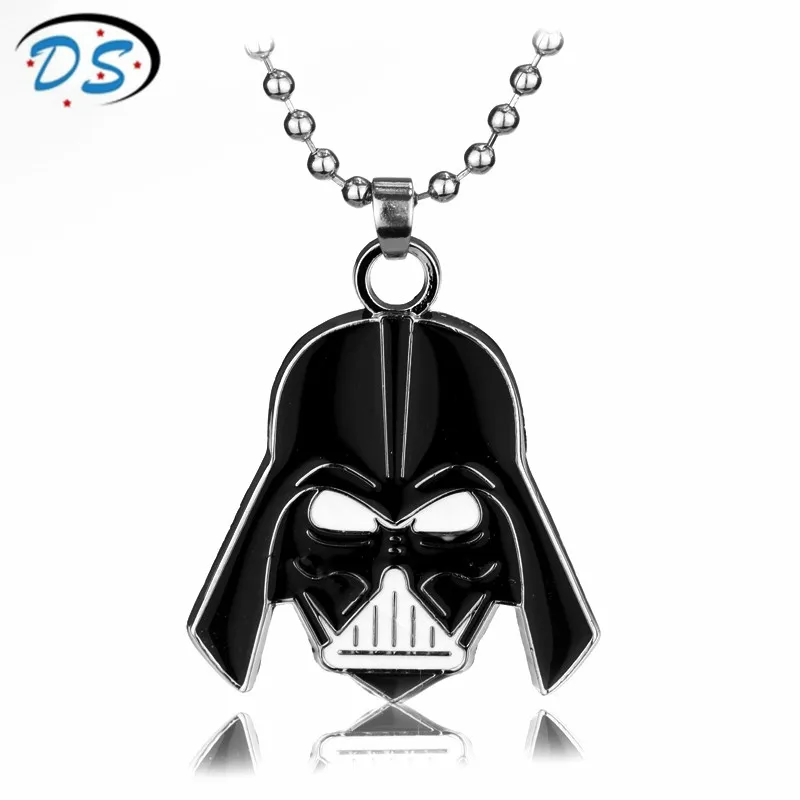 

Star Wars Necklace Darth Vader Mask Pendant Necklace Beads Chain Necklace for Women men Hot Movie jewelry Collier