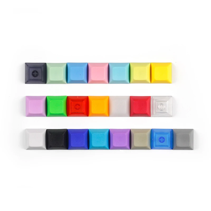 Pbt dsa keycap 1u смешанный цвет красный esc желтый синий колпачки для игровой