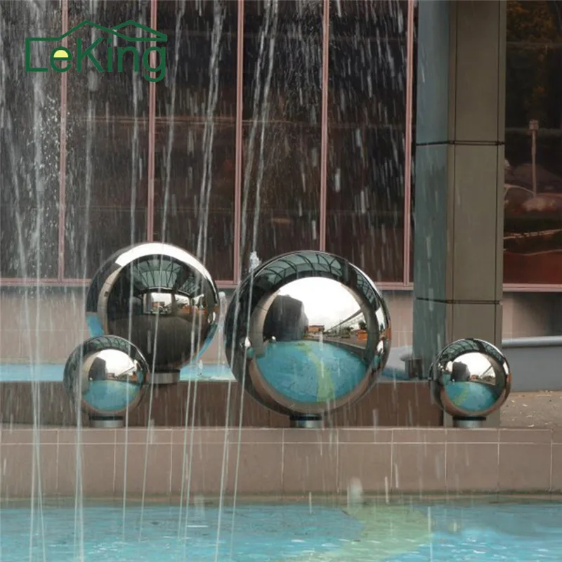 150mm~300mm Stainless Steel Hollow Ball Mirror Polished Shiny Sphere For Outdoor Home Garden Decoration Supplies