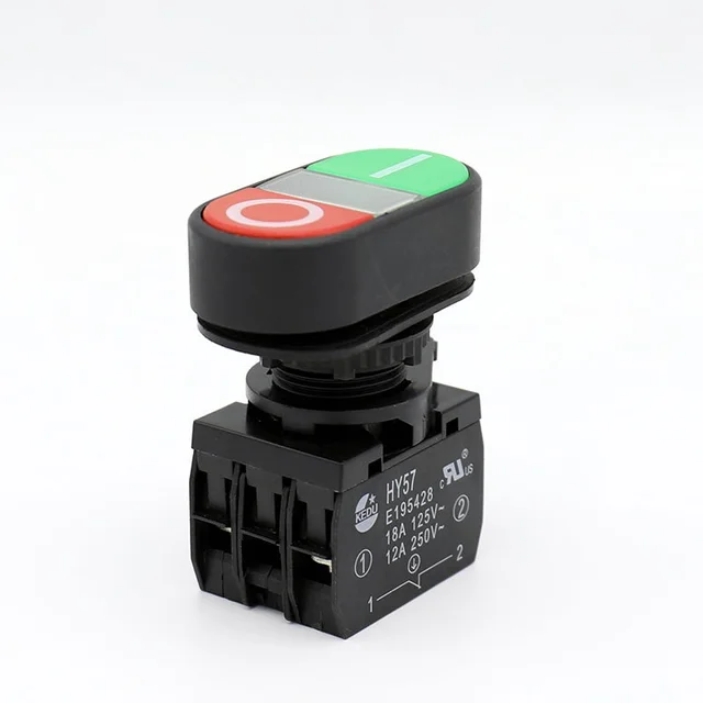 2pcs Industrial Electrical Pushbutton Push Button Switches with Power