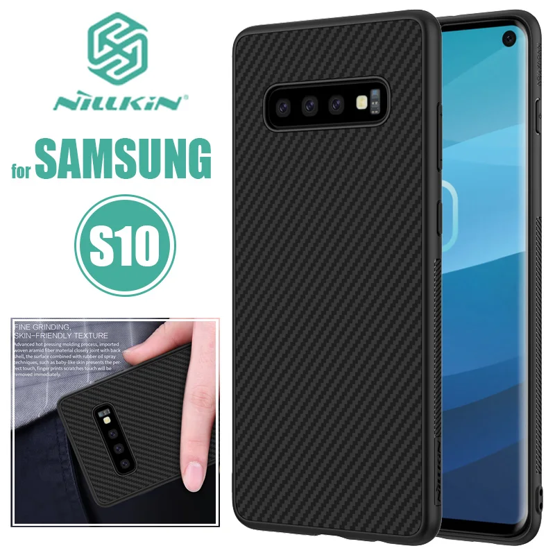 Для Samsung Galaxy S10 Nillkin синтетический волоконный Жесткий ПК задняя крышка Роскошный