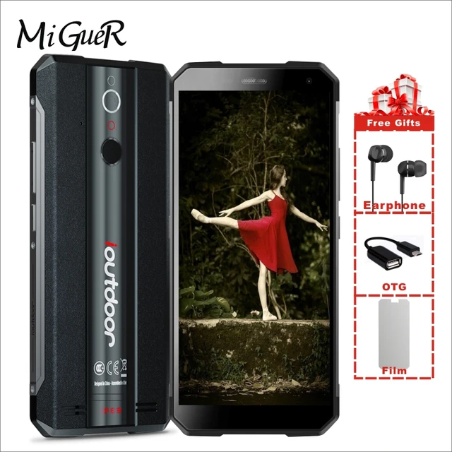 Ioutdoor X 6GB+128GB IP68 Waterproof Global 4G LTE Mobile Phone 5.7''HD Android 8.1 Octa Core MTK6763 3400mAh Face ID Smartphone