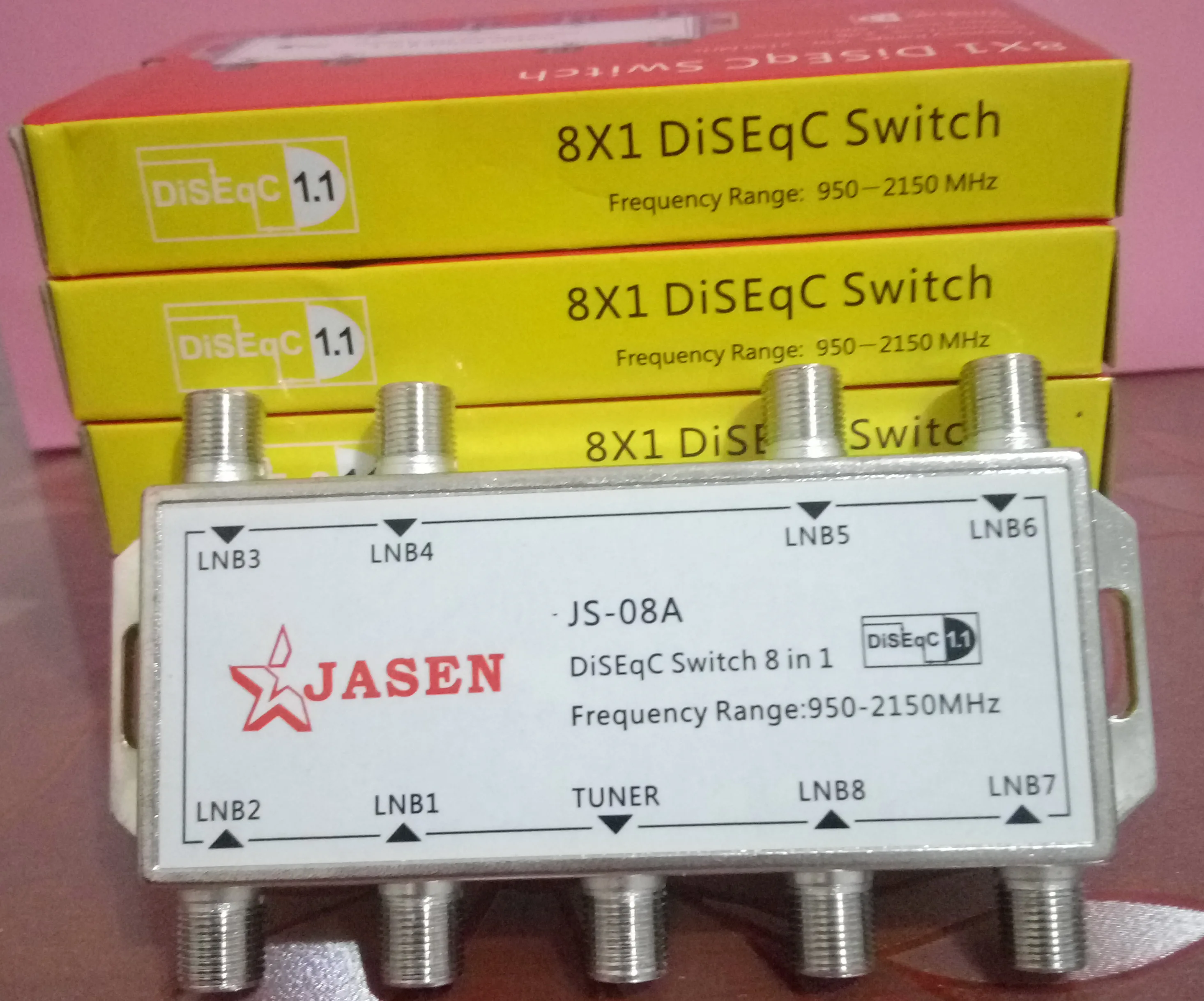 JS-81  DiSEqC ġ 8X1 ø ǰ   FTA TV LNB ġ  ű