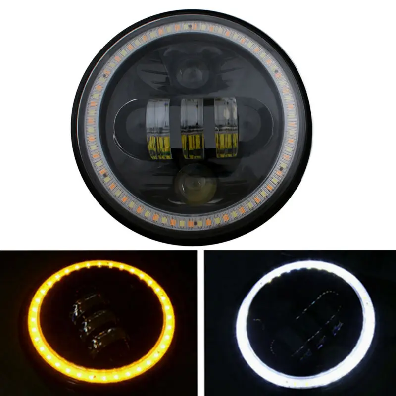 

5.75inch Round Motorcycle Led Headlight Assembly Projection Daymaker DRL Daytime Running Lights Lamp for Harley Motor