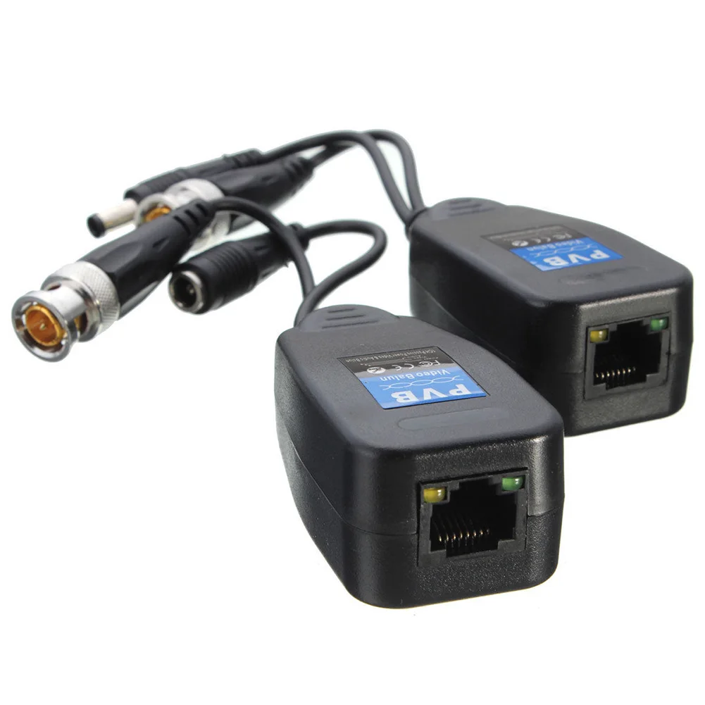 

10 Pairs CCTV Coax BNC Video Power Balun Transceiver to CAT5e 6 RJ45 Connector EM88